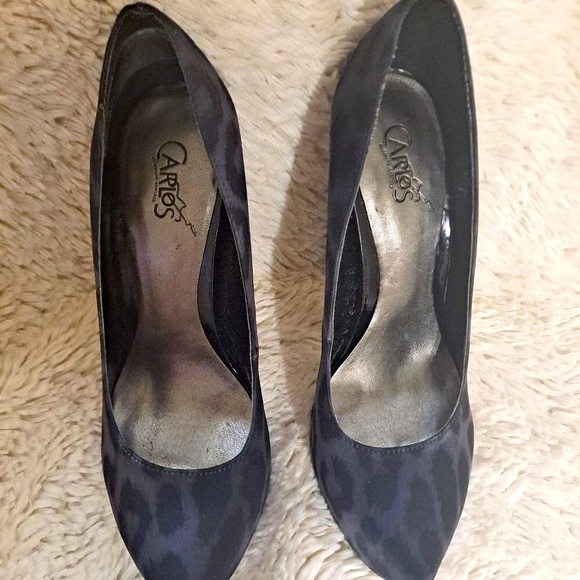 Carlos Santana Black Leopard Platform Heals - Picture 2 of 3